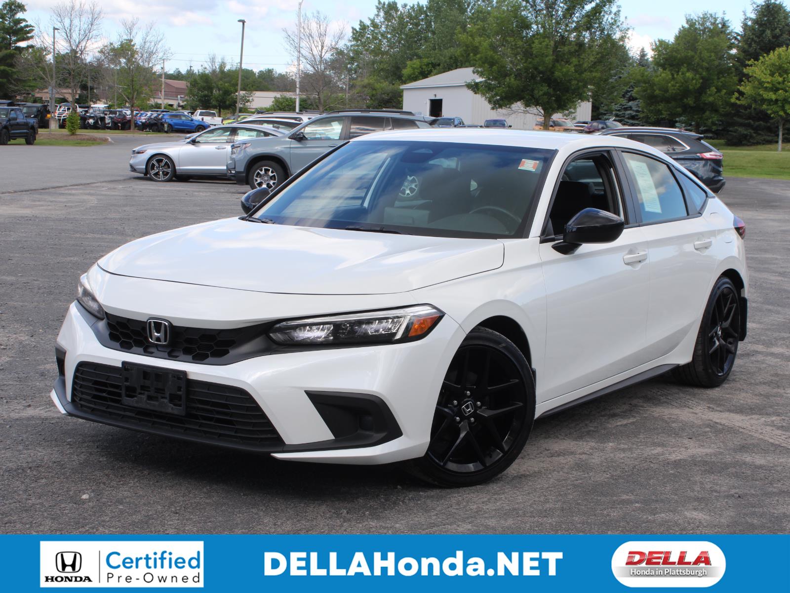 Platinum White Pearl 2024 Honda Civic Hatchback Hatchback Front-Wheel Drive Continuously Variable Transmission
