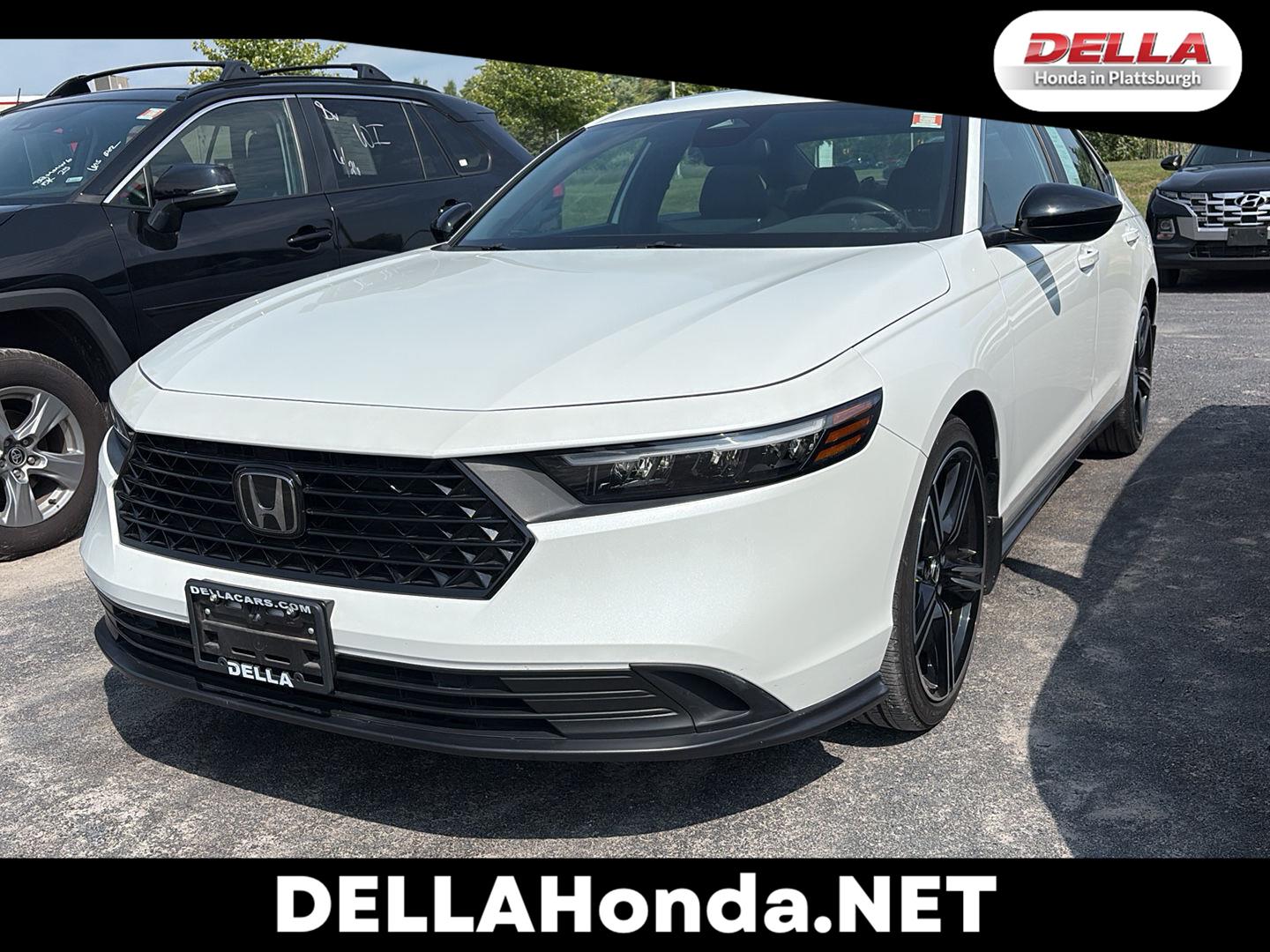 Platinum White Pearl 2023 Honda Accord Hybrid Sedan Front-Wheel Drive Continuously Variable Transmission