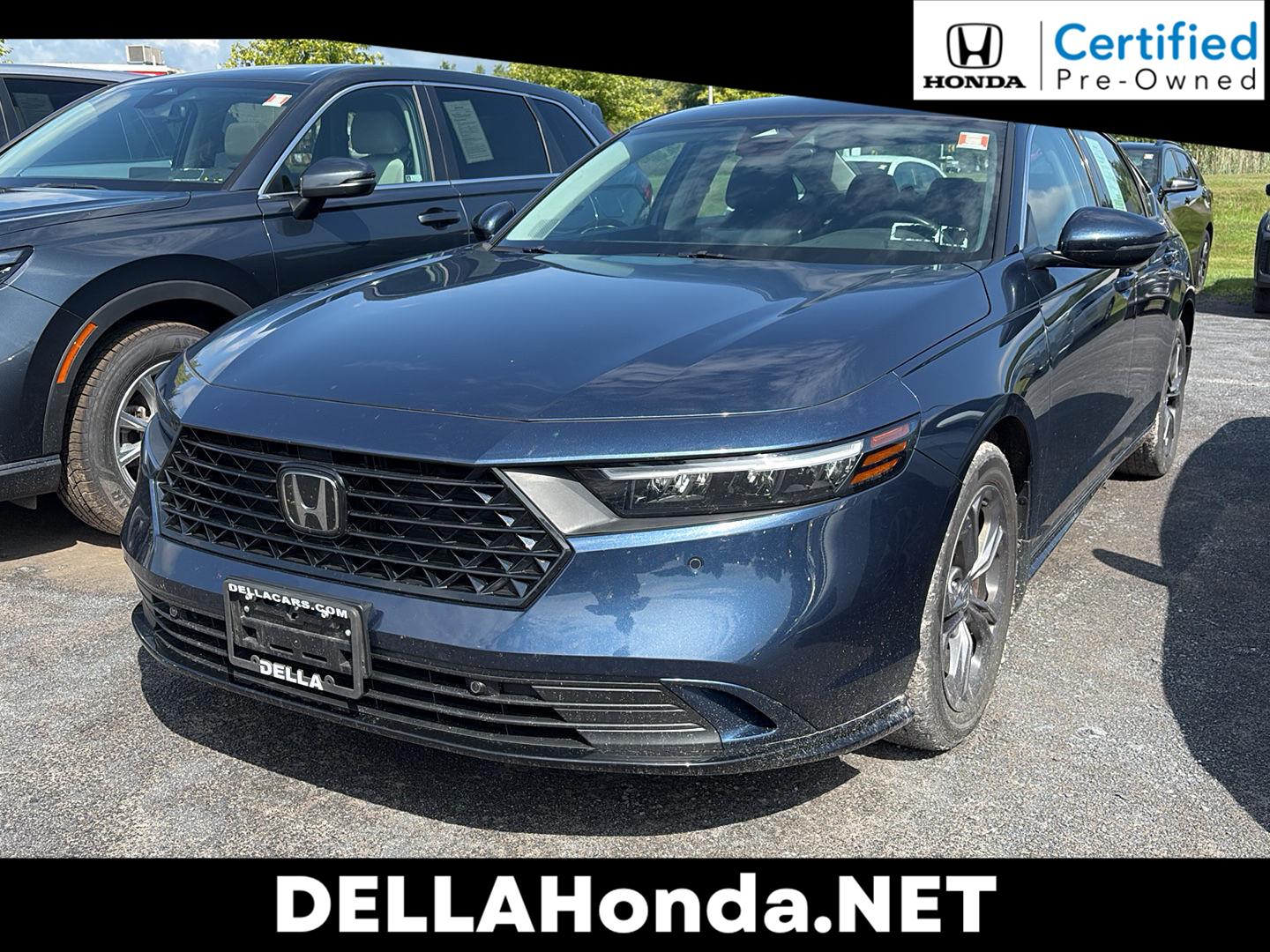 Canyon River Blue Metallic 2024 Honda Accord Hybrid Sedan Front-Wheel Drive Continuously Variable Transmission