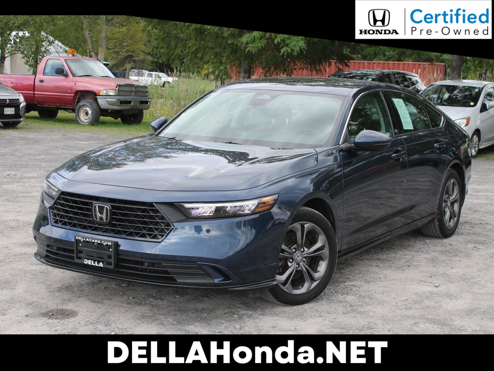 Canyon River Blue Metallic 2024 Honda Accord Hybrid Sedan Front-Wheel Drive Continuously Variable Transmission