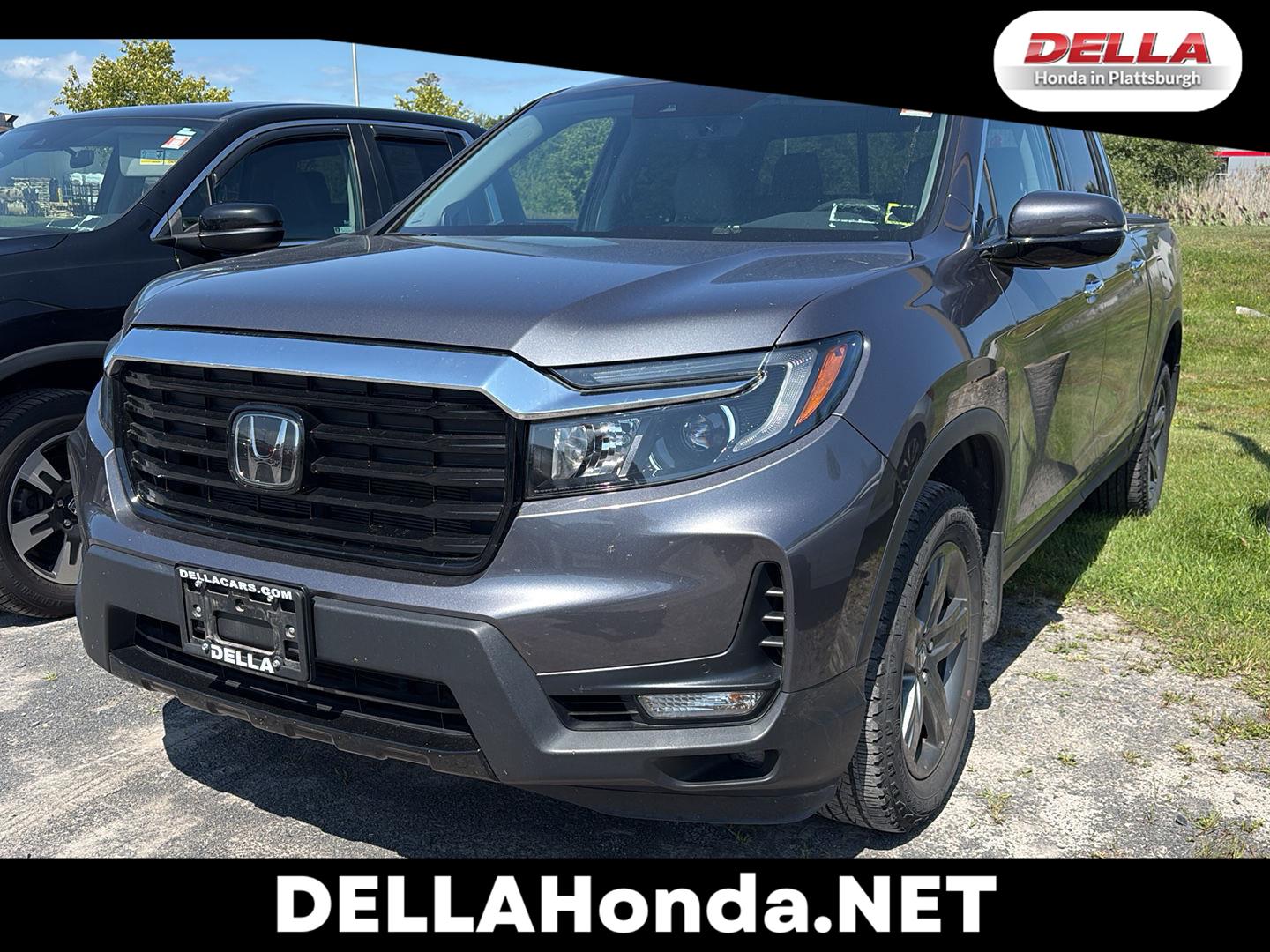 Gray (Modern Steel Metallic) 2022 Honda Ridgeline Pickup Truck All-Wheel Drive Automatic