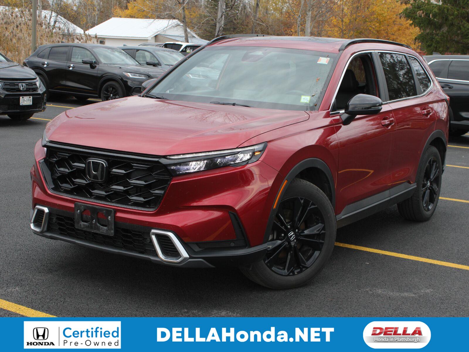 Radiant Red Metallic 2025 Honda CR-V Hybrid SUV / Crossover All-Wheel Drive Continuously Variable Transmission