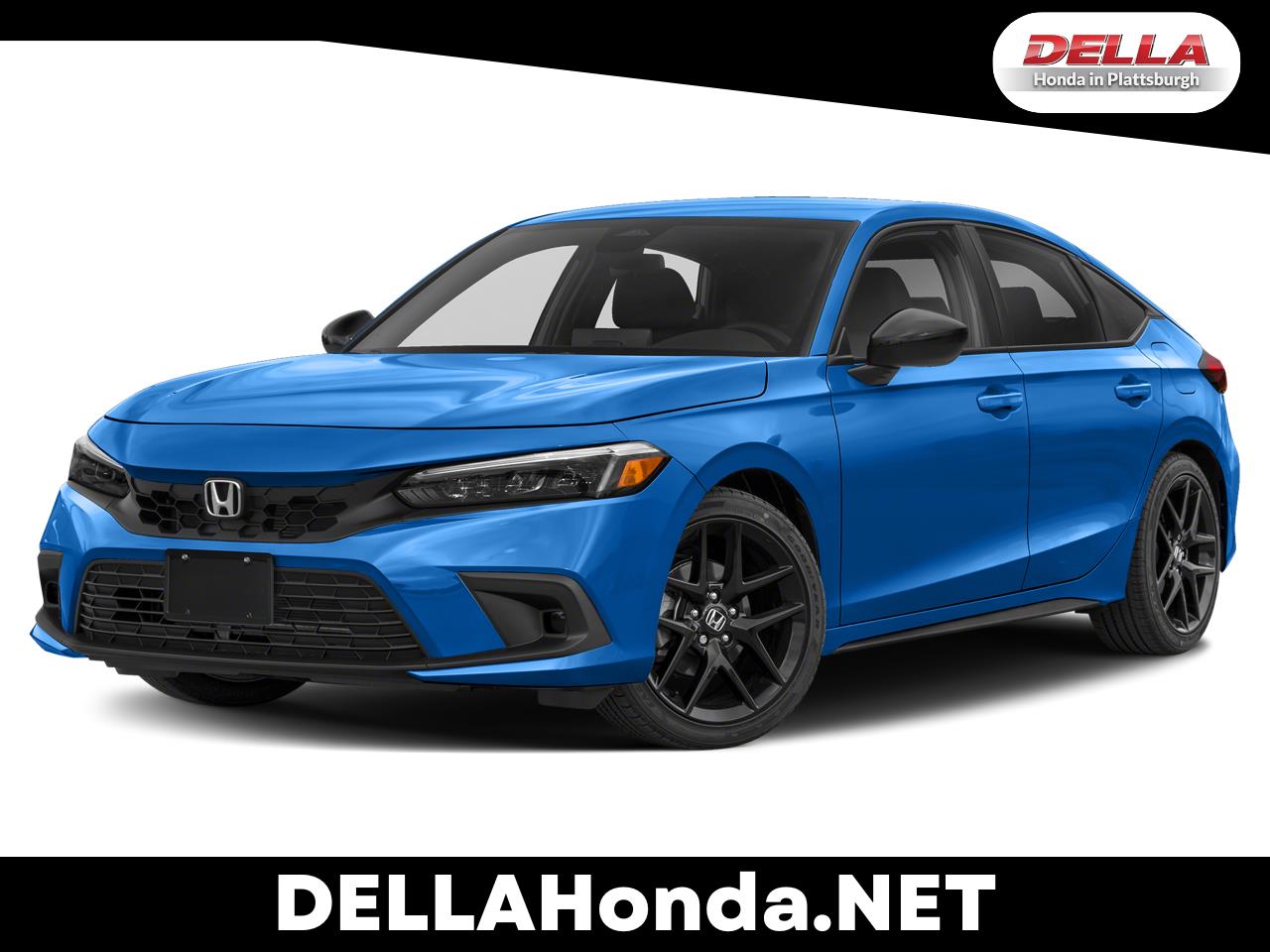 Blue 2023 Honda Civic Hatchback Sport FWD Hatchback Front-Wheel Drive Automatic