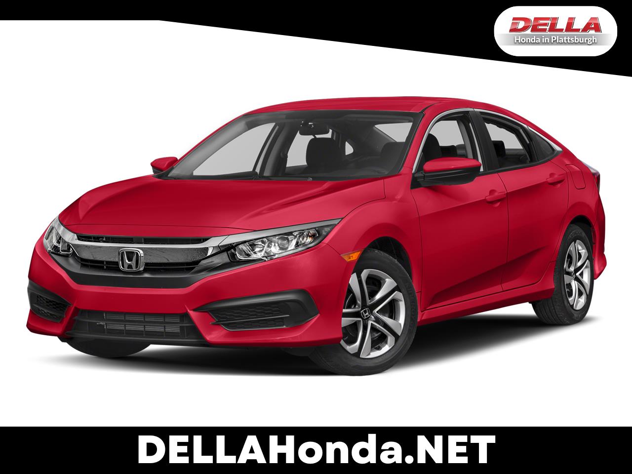 Rallye Red 2017 Honda Civic Sedan Front-Wheel Drive Continuously Variable Transmission