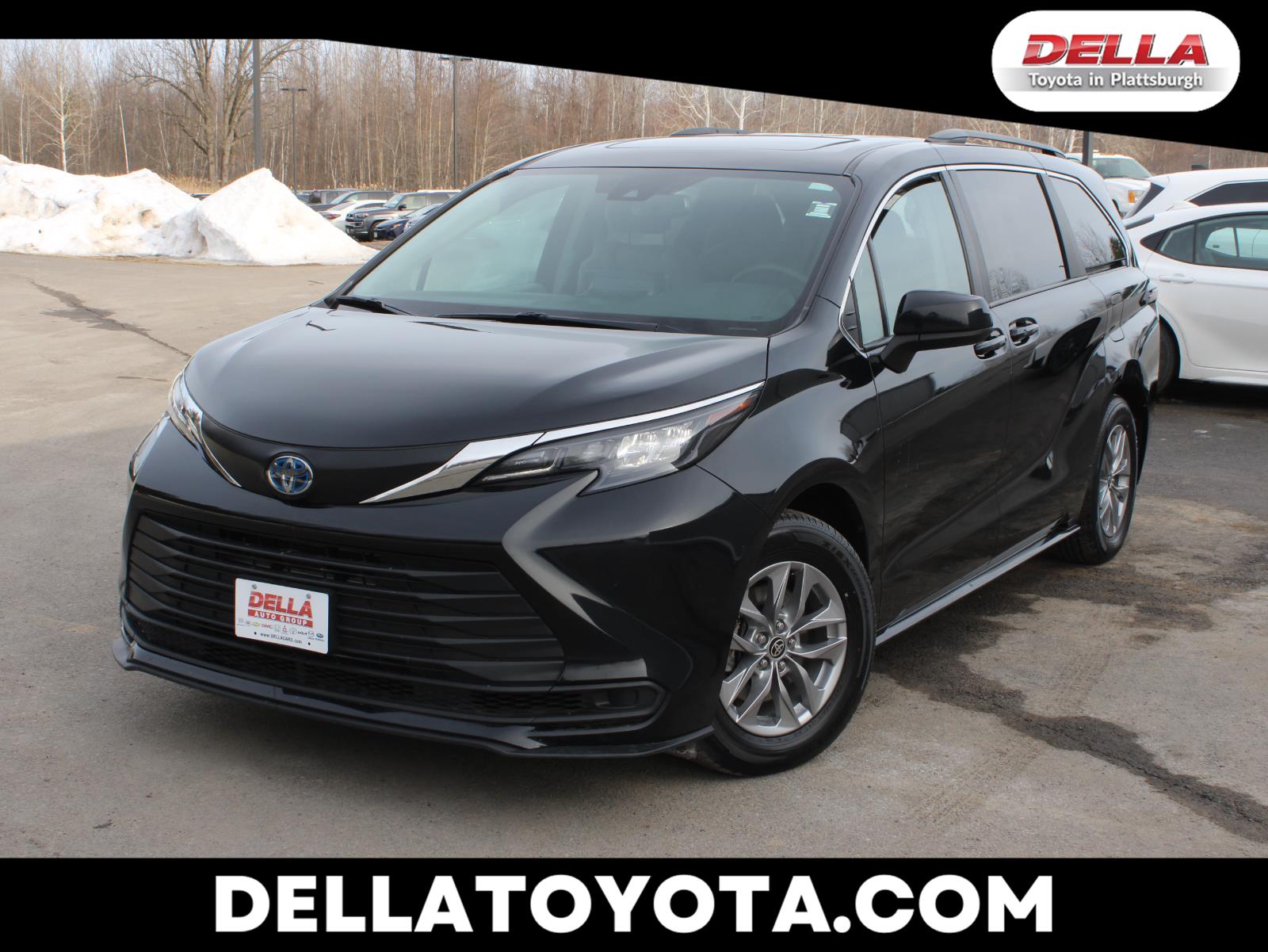 Midnight Black Metallic 2024 Toyota Sienna LE 8-Passenger AWD Minivan All-Wheel Drive Continuously Variable Transmission