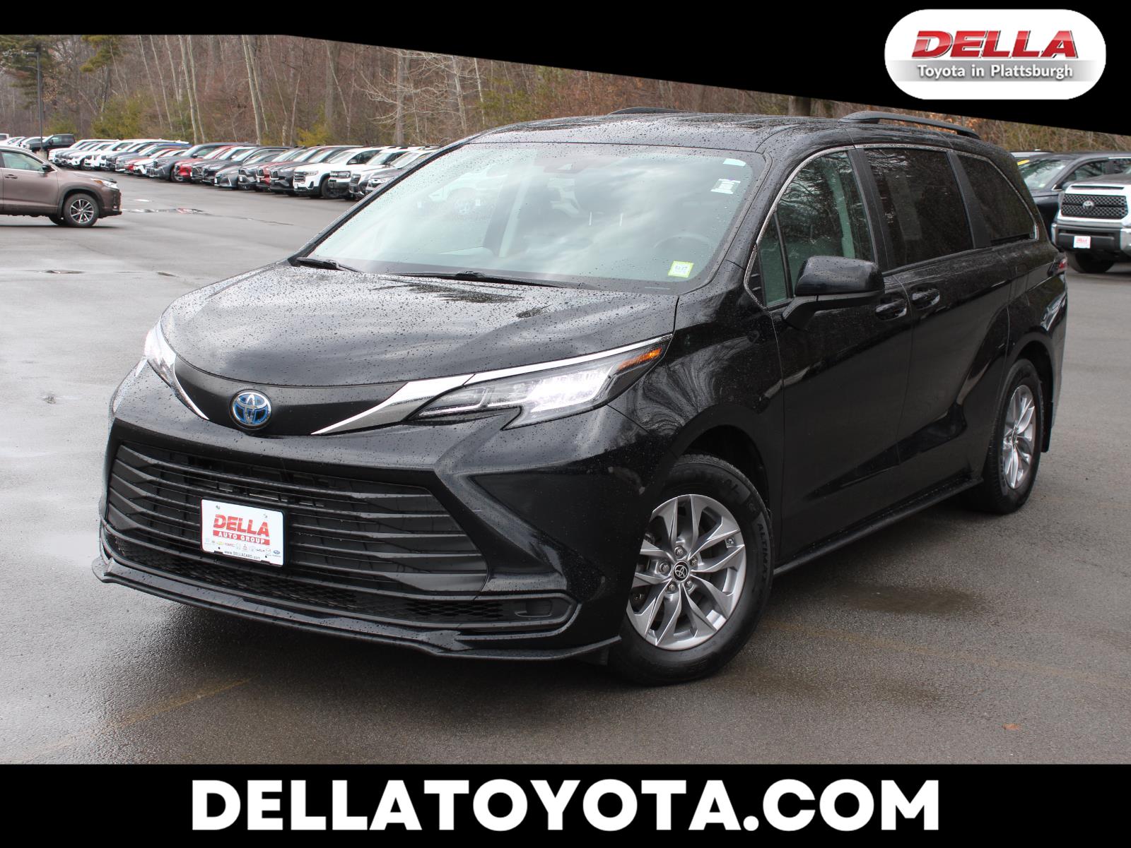 Midnight Black Metallic 2022 Toyota Sienna LE 8-Passenger AWD Minivan All-Wheel Drive Continuously Variable Transmission