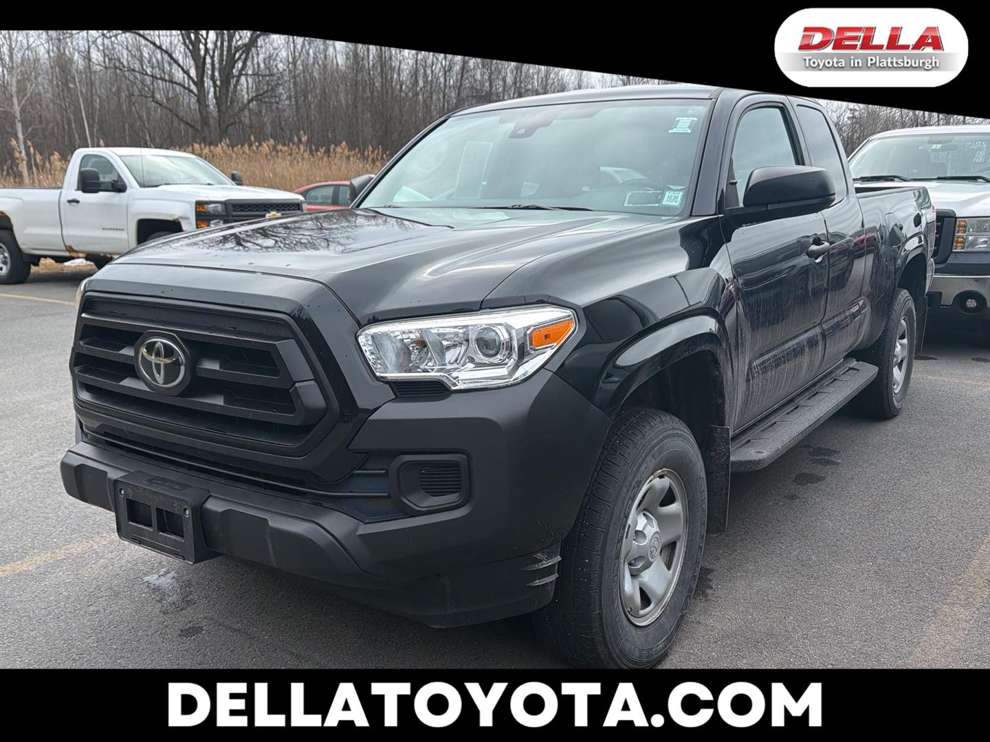 Black 2023 Toyota Tacoma SR I4 Access Cab 4WD Pickup Truck Four-Wheel Drive 6-Speed Automatic