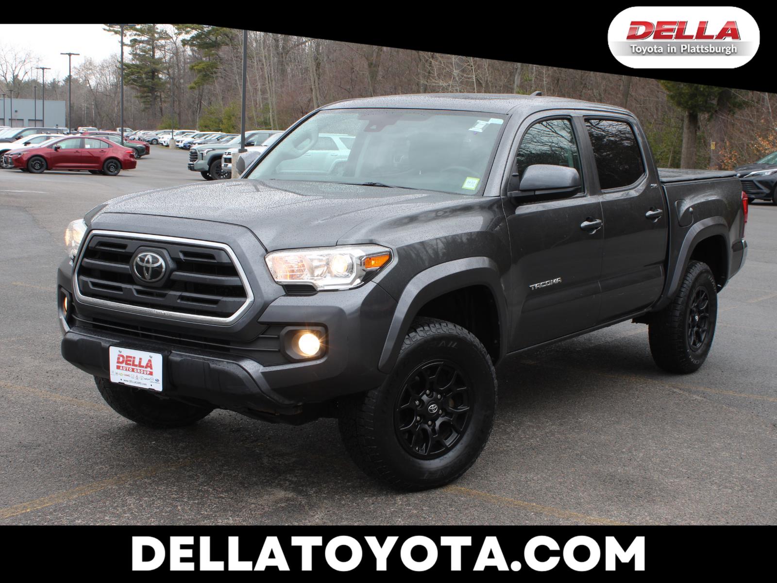 Magnetic Gray Metallic 2019 Toyota Tacoma SR5 V6 Double Cab 4WD Pickup Truck Four-Wheel Drive 6-Speed Automatic
