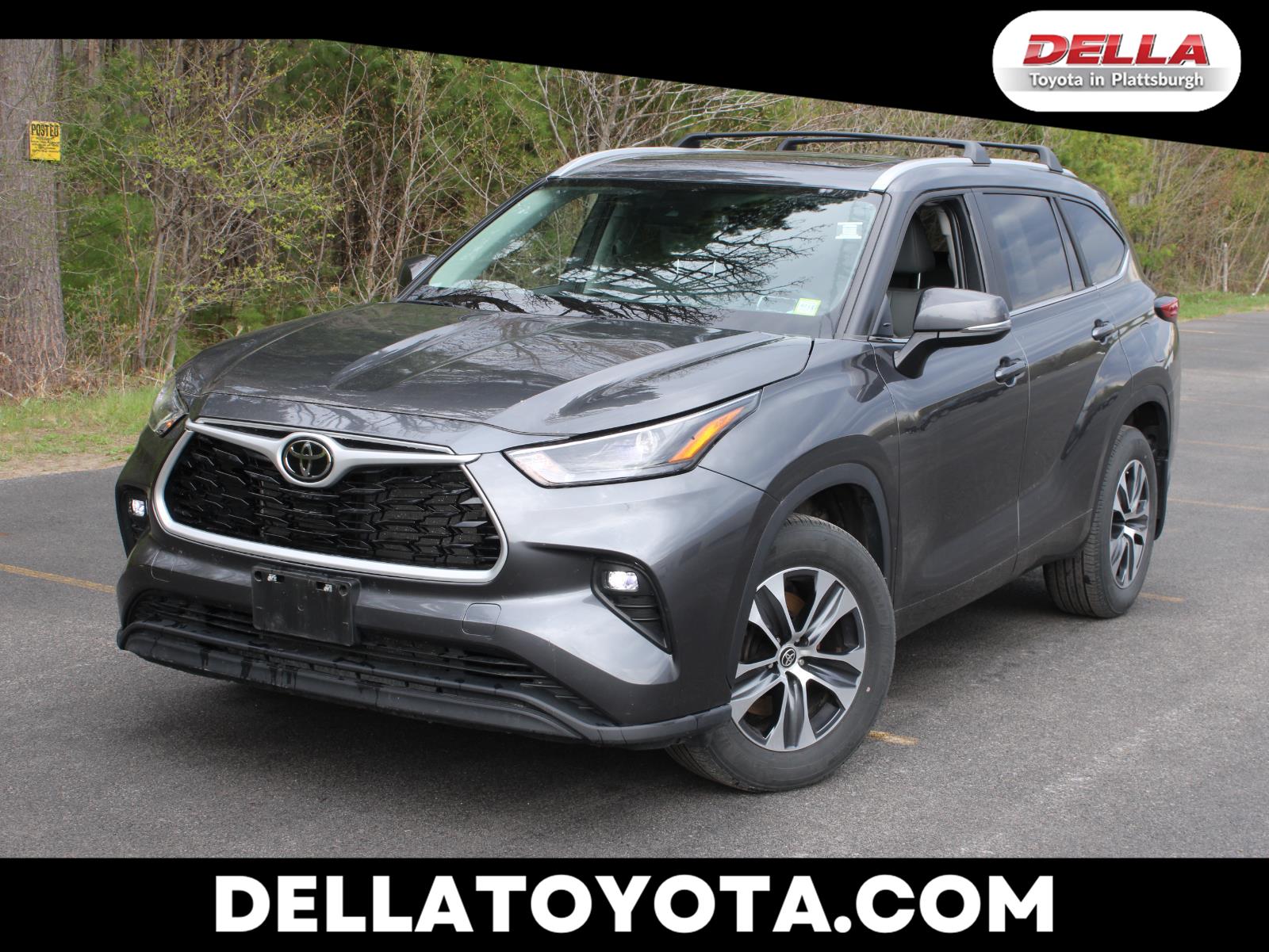 Magnetic Gray Metallic 2023 Toyota Highlander XLE AWD SUV / Crossover All-Wheel Drive 8-Speed Automatic