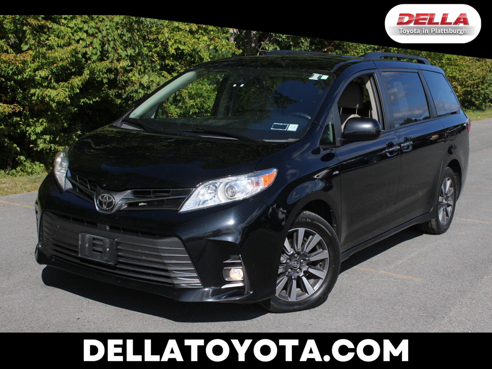 Midnight Black Metallic 2020 Toyota Sienna Minivan All-Wheel Drive 8-Speed Automatic