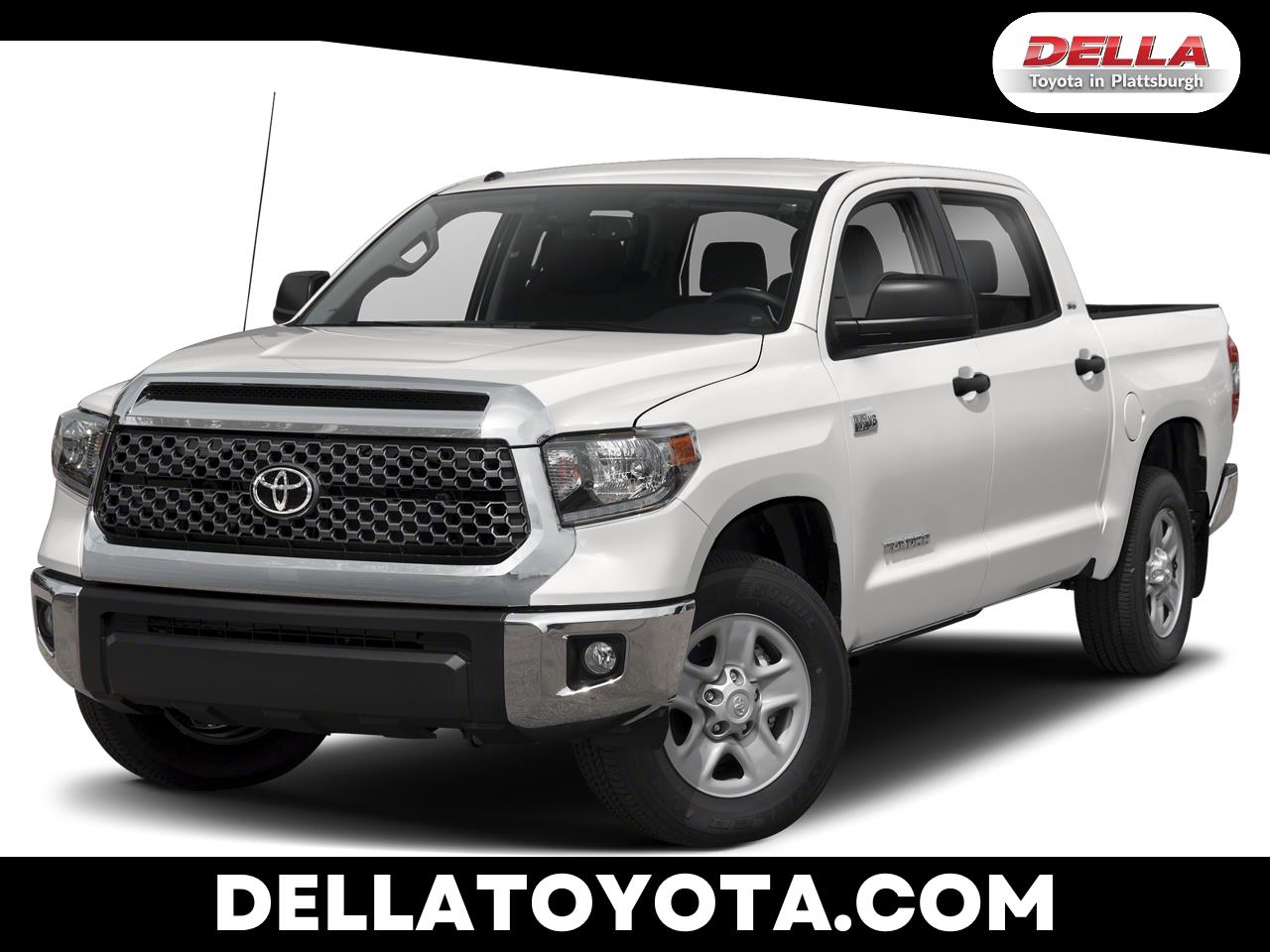 Super White 2020 Toyota Tundra SR5 CrewMax 4WD Pickup Truck Four-Wheel Drive 6-Speed Automatic