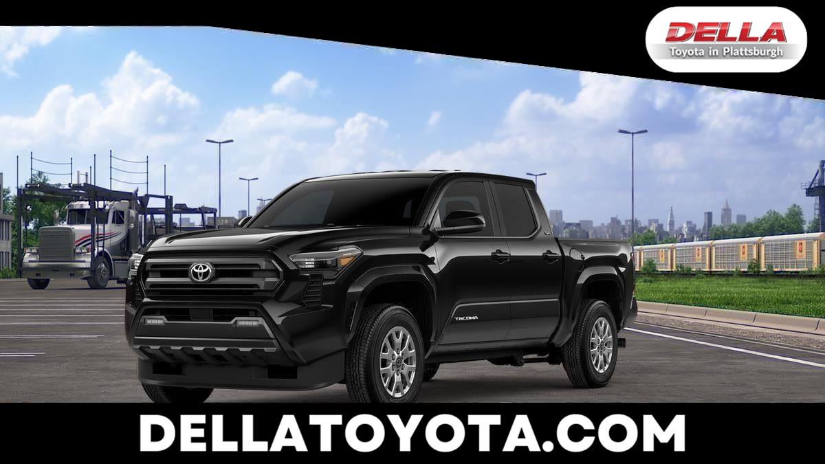 Black 2026 Toyota Tacoma SR5 Double Cab 4WD Pickup Truck Four-Wheel Drive 8-Speed Automatic