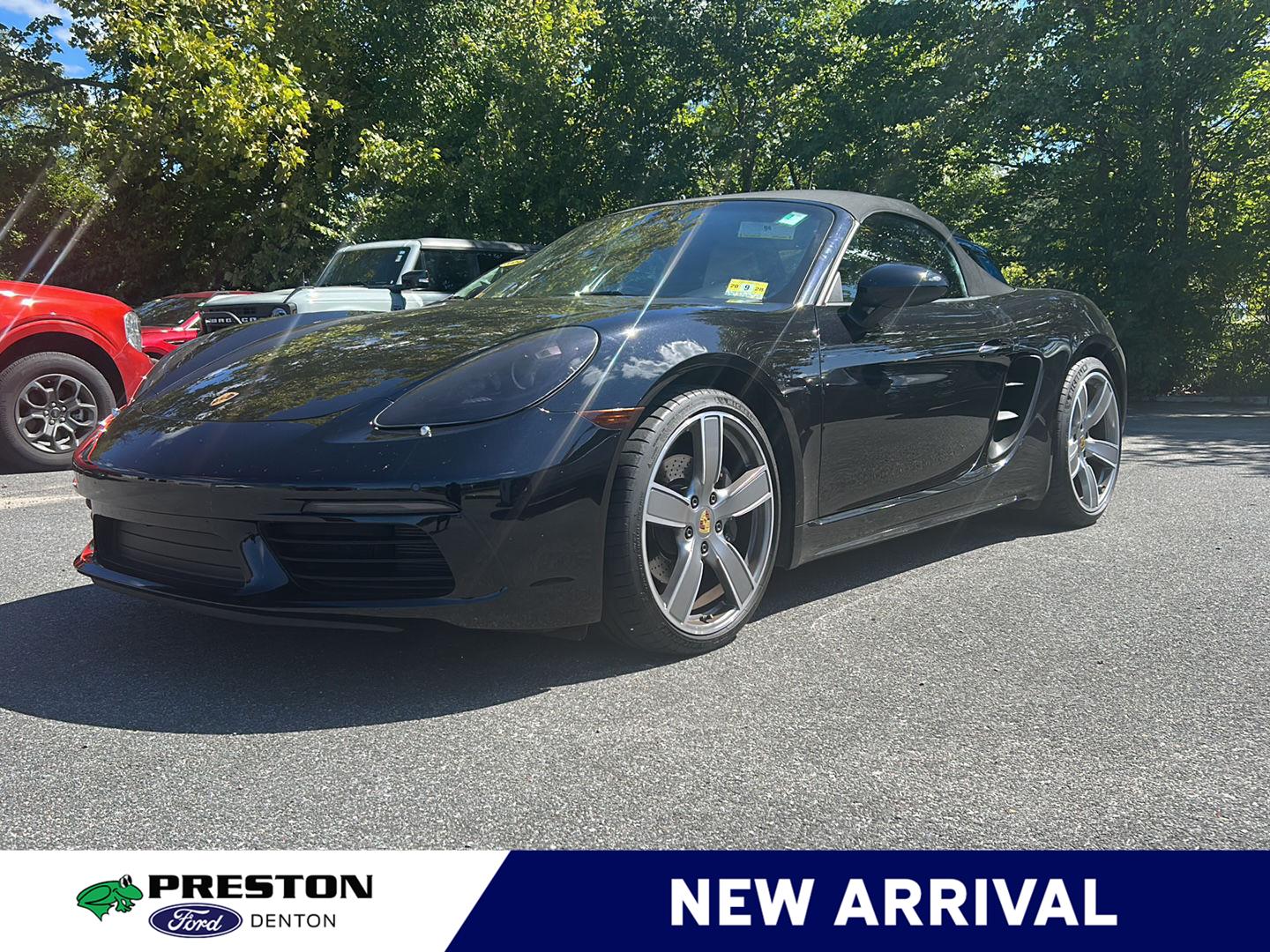 Black 2017 Porsche 718 Boxster Convertible Rear-Wheel Drive 6-Speed Manual
