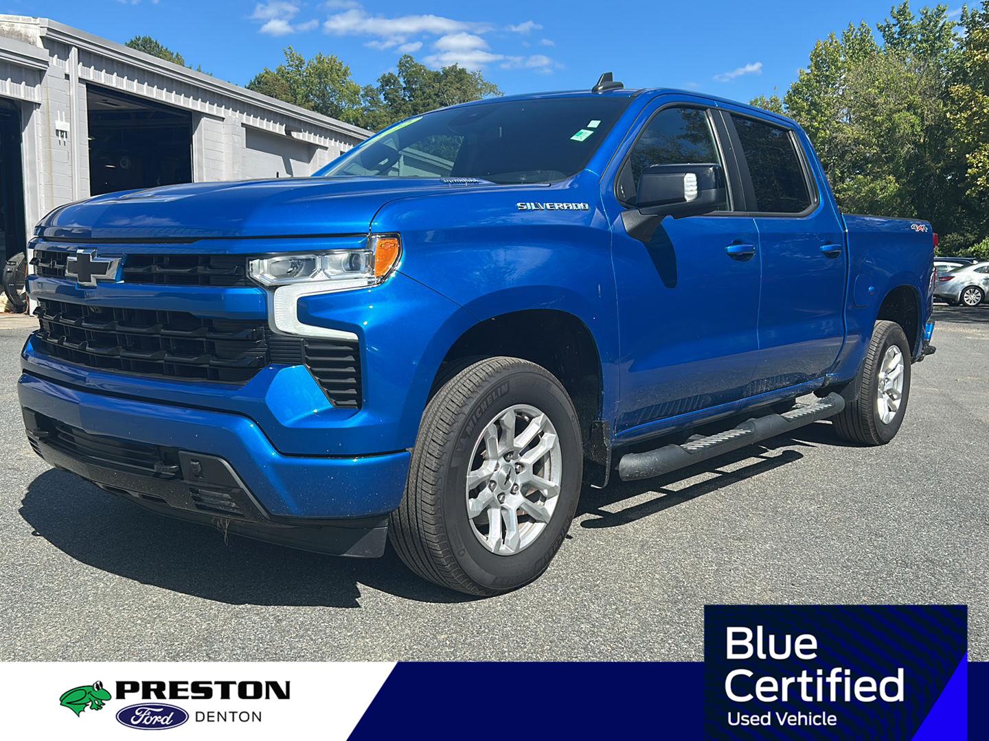 Glacier Blue Metallic 2022 Chevrolet Silverado 1500 Pickup Truck Four-Wheel Drive Automatic