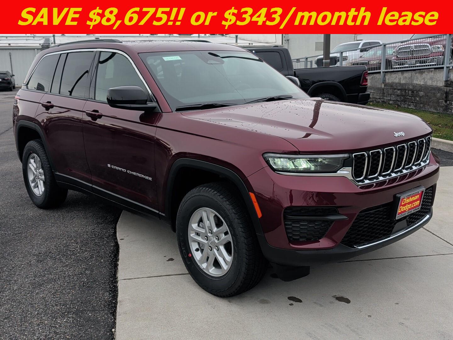 Velvet Red Pearlcoat 2025 Jeep Grand Cherokee Laredo 4WD SUV / Crossover Four-Wheel Drive 8-Speed Automatic