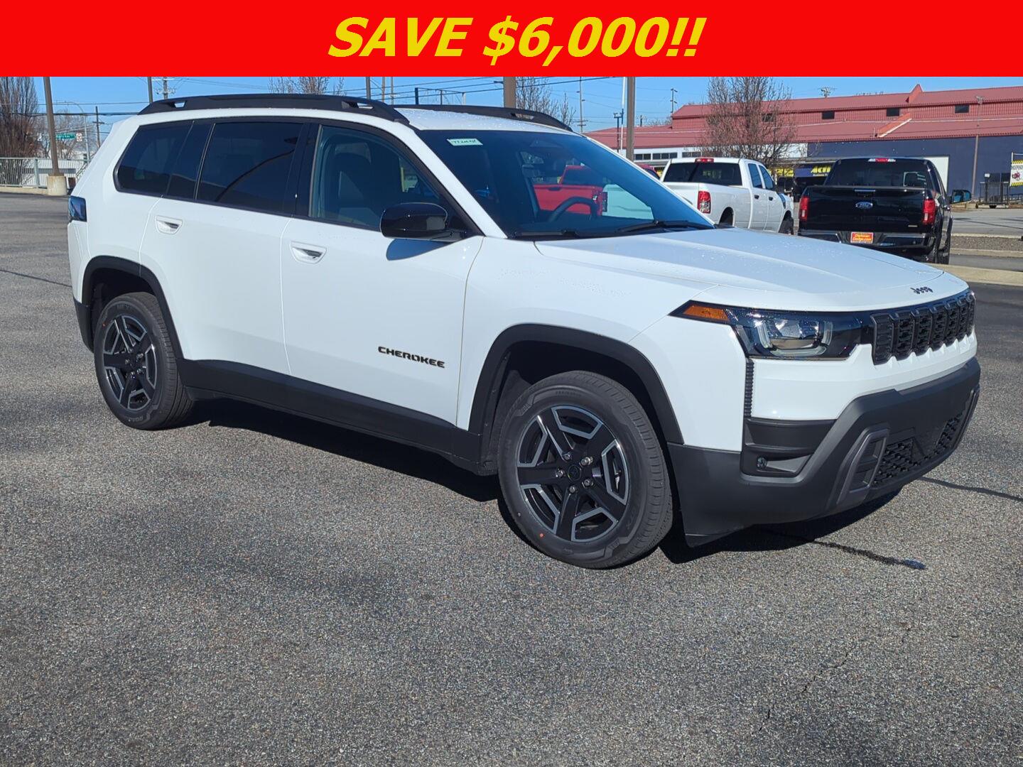 Bright White Clearcoat 2026 Jeep Cherokee SUV / Crossover Four-Wheel Drive Automatic