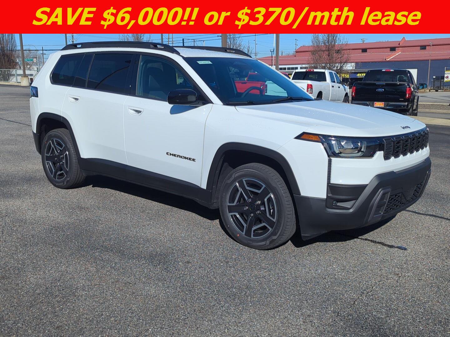 Bright White Clearcoat 2026 Jeep Cherokee SUV / Crossover Four-Wheel Drive Automatic