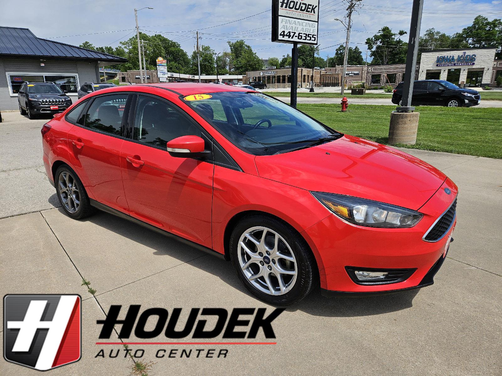 Race Red 2015 Ford Focus Sedan Front-Wheel Drive 5-Speed Manual
