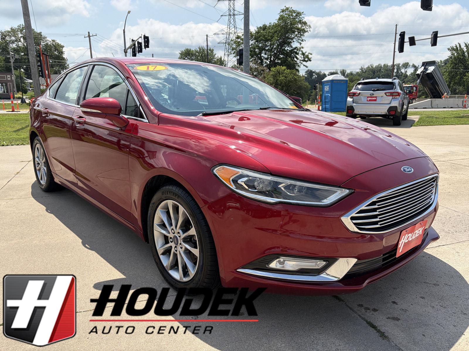 Red 2017 Ford Fusion Sedan Front-Wheel Drive Automatic