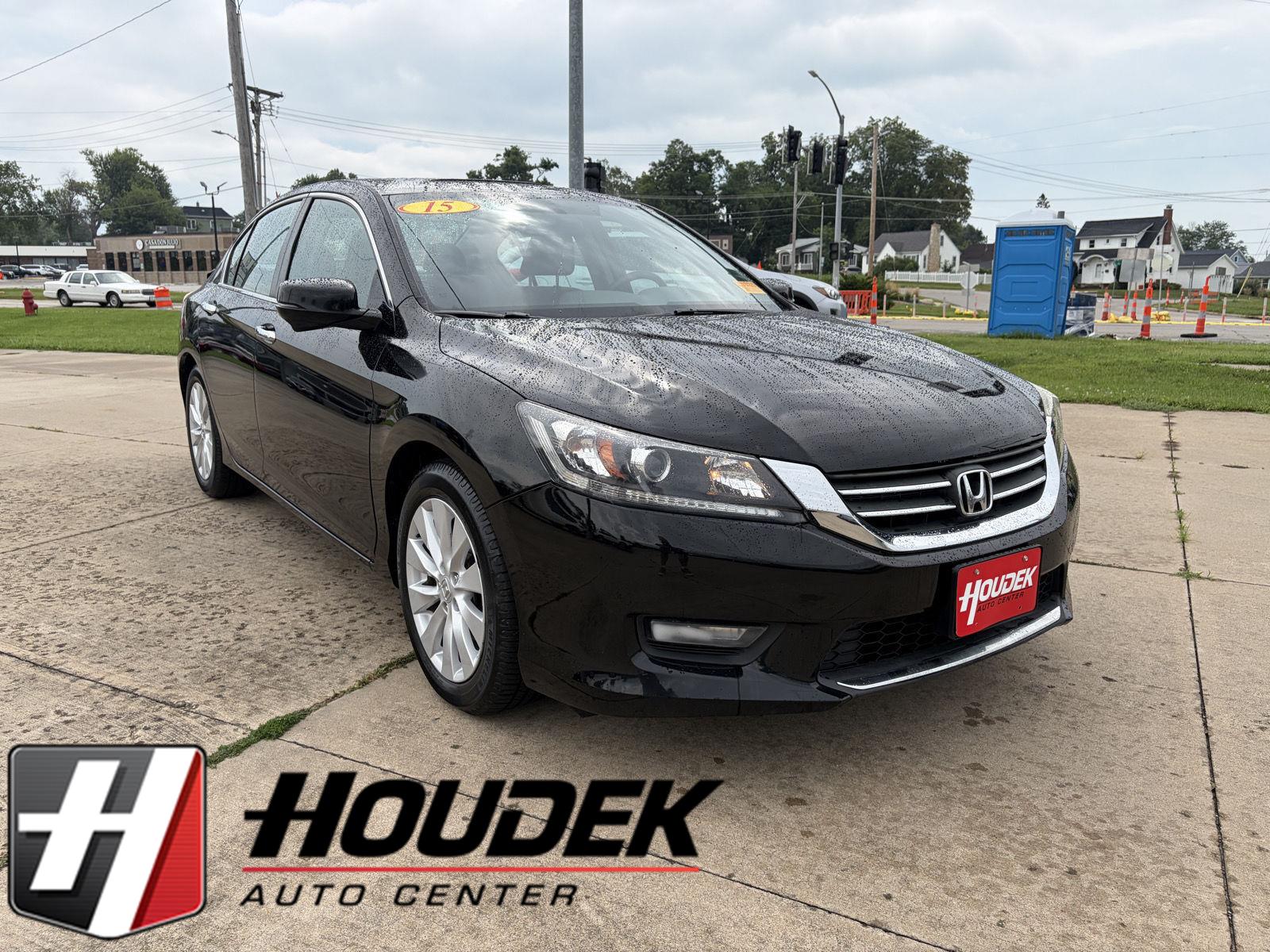 Black 2015 Honda Accord Sedan Front-Wheel Drive Continuously Variable Transmission