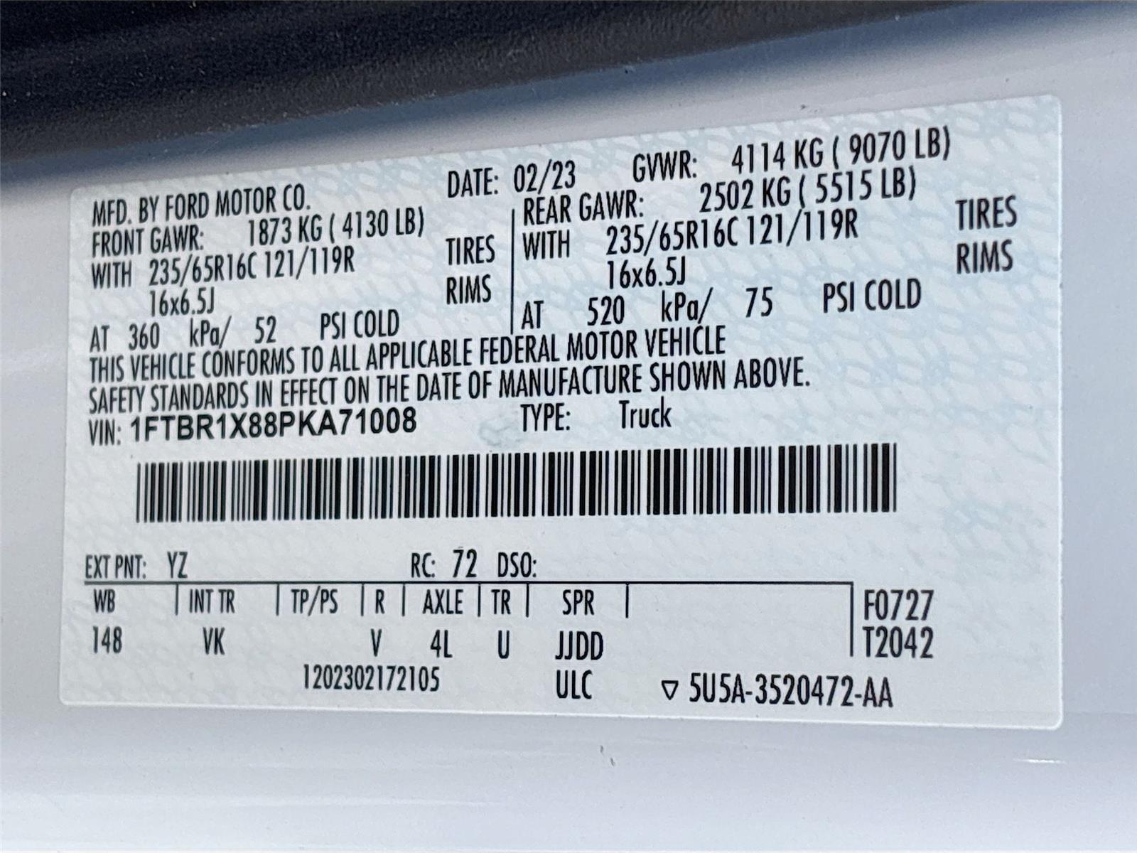 2023 Ford Transit Cargo Van