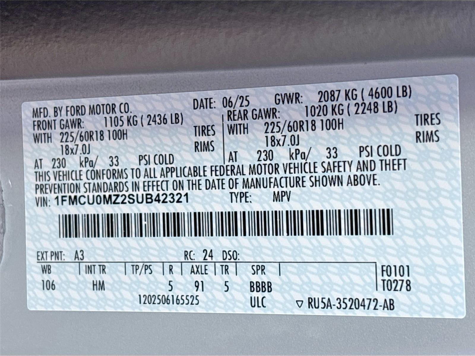 2025 Ford Escape ST-Line