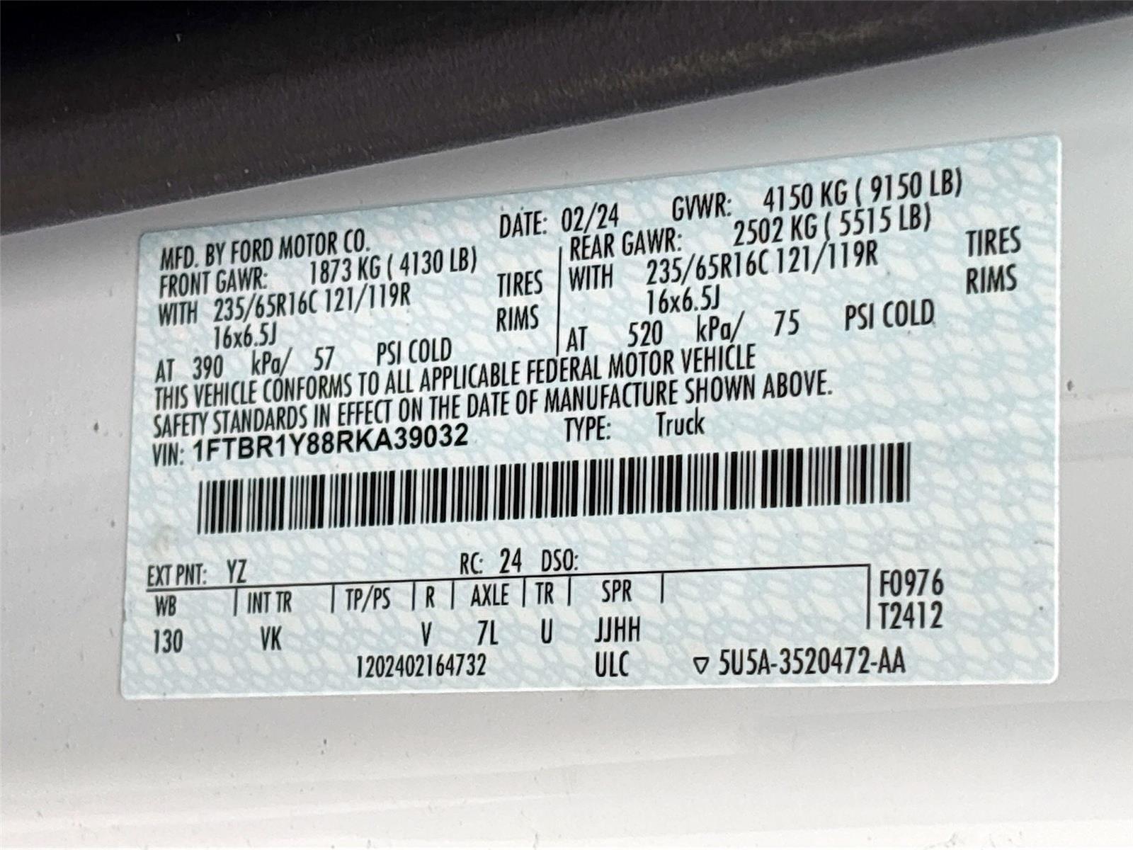2024 Ford Transit Cargo Van