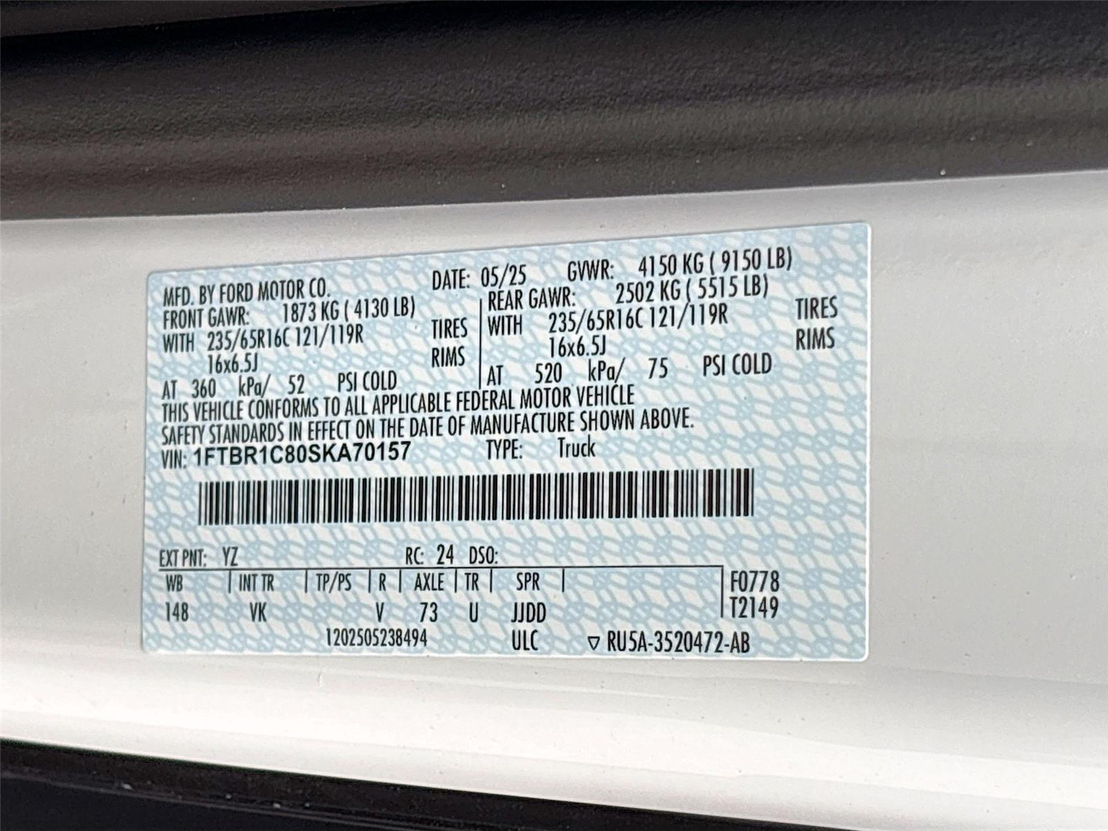 2025 Ford Transit Cargo Van