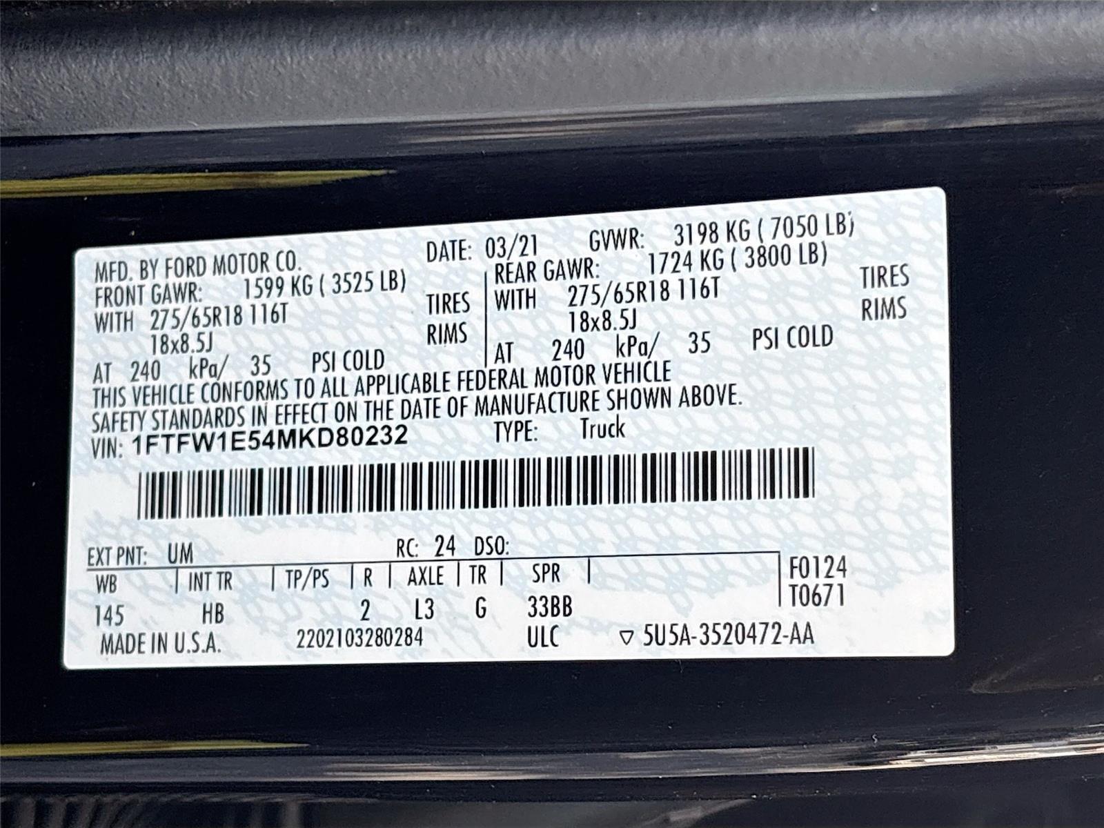 2021 Ford F-150 LARIAT