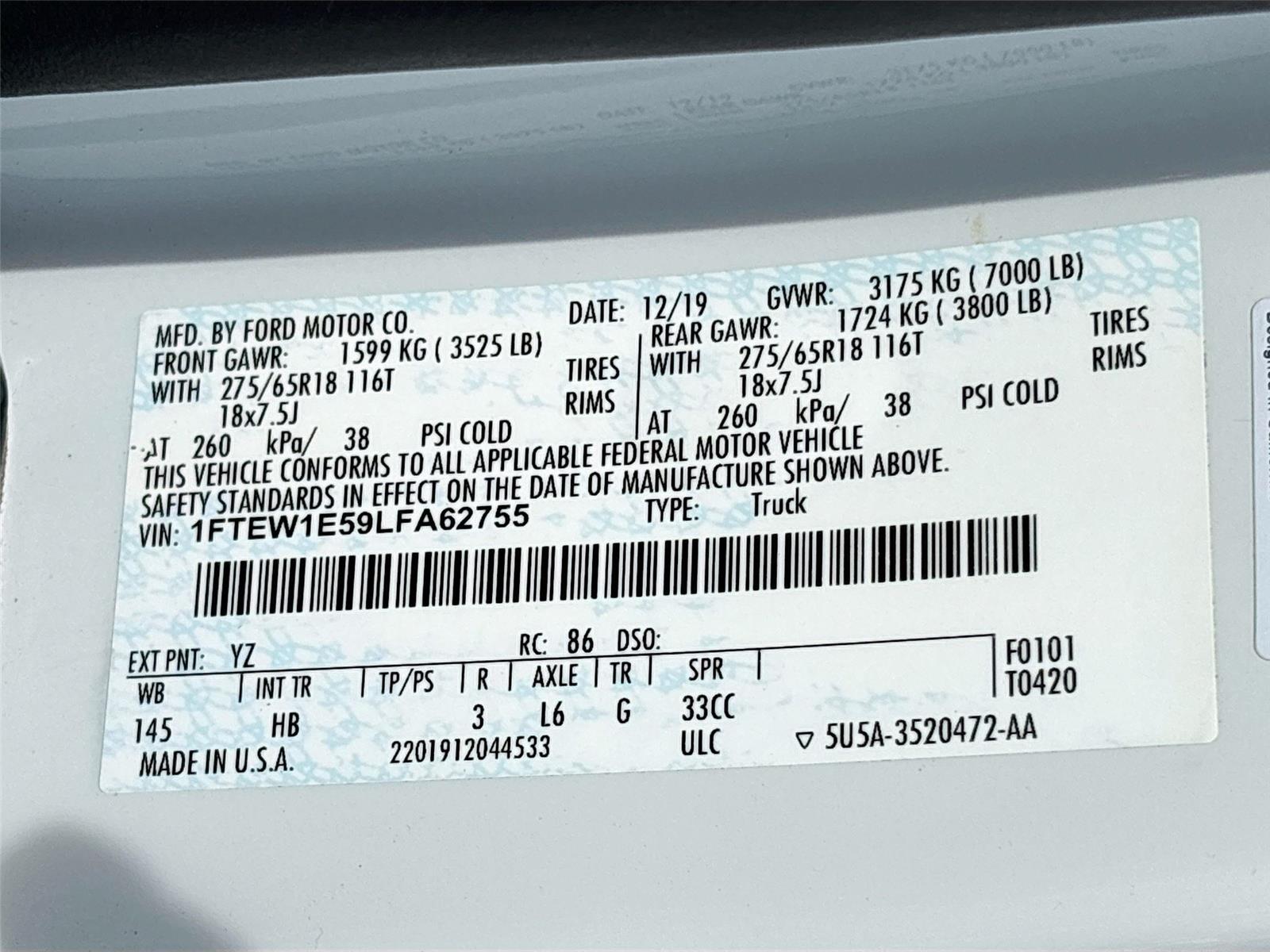 2020 Ford F-150 LARIAT