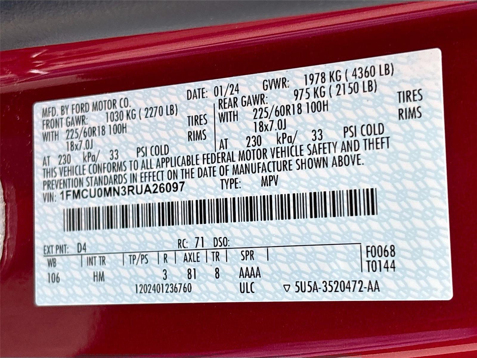 2024 Ford Escape ST-Line