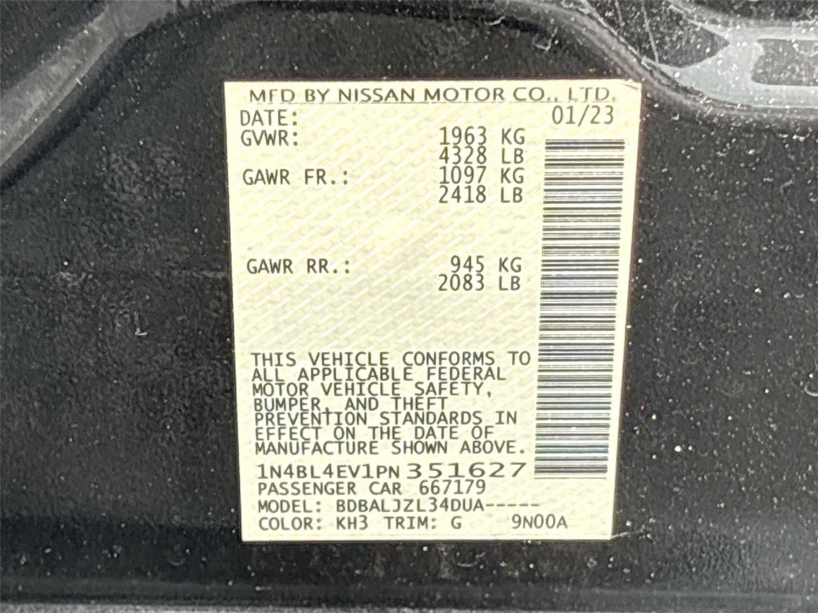 2023 Nissan Altima 2.5 SL