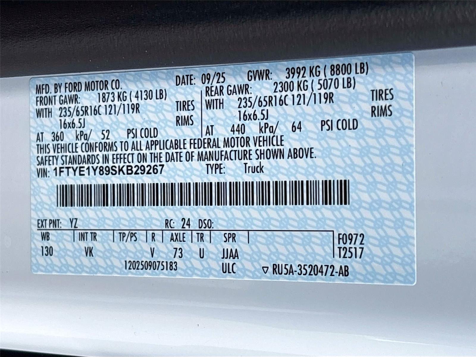 2025 Ford Transit Cargo Van