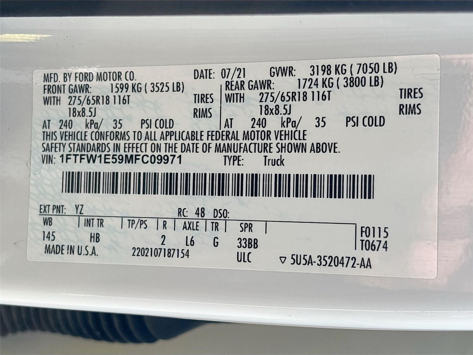 2021 Ford F-150 LARIAT