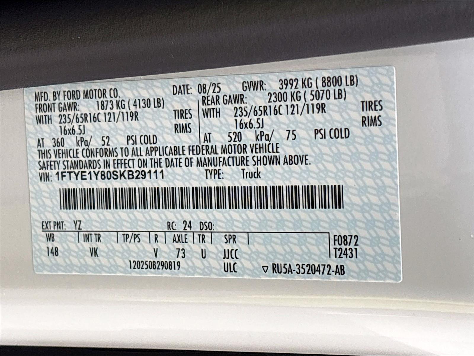 2025 Ford Transit Cargo Van