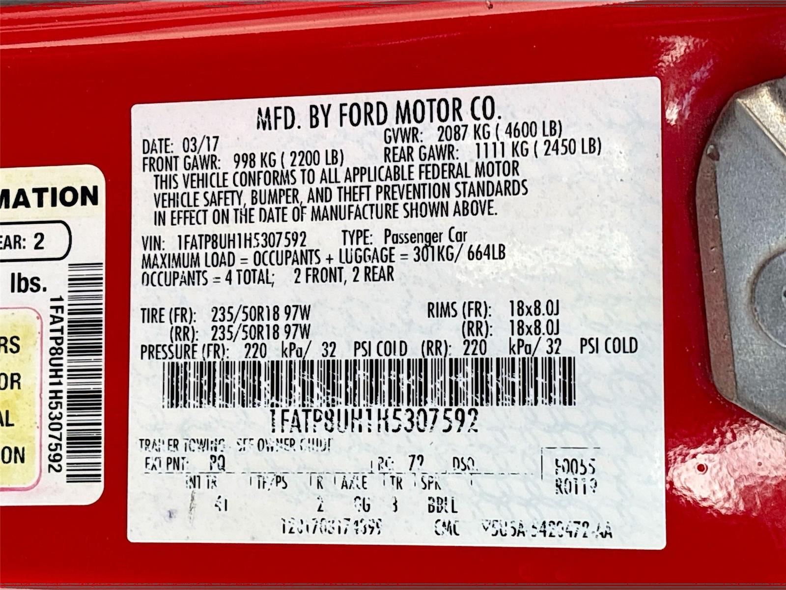 2017 Ford Mustang EcoBoost Premium