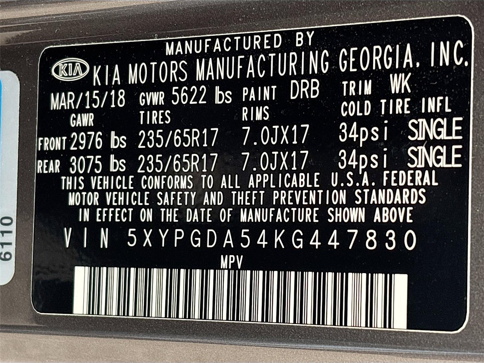 2019 Kia Sorento LX V6