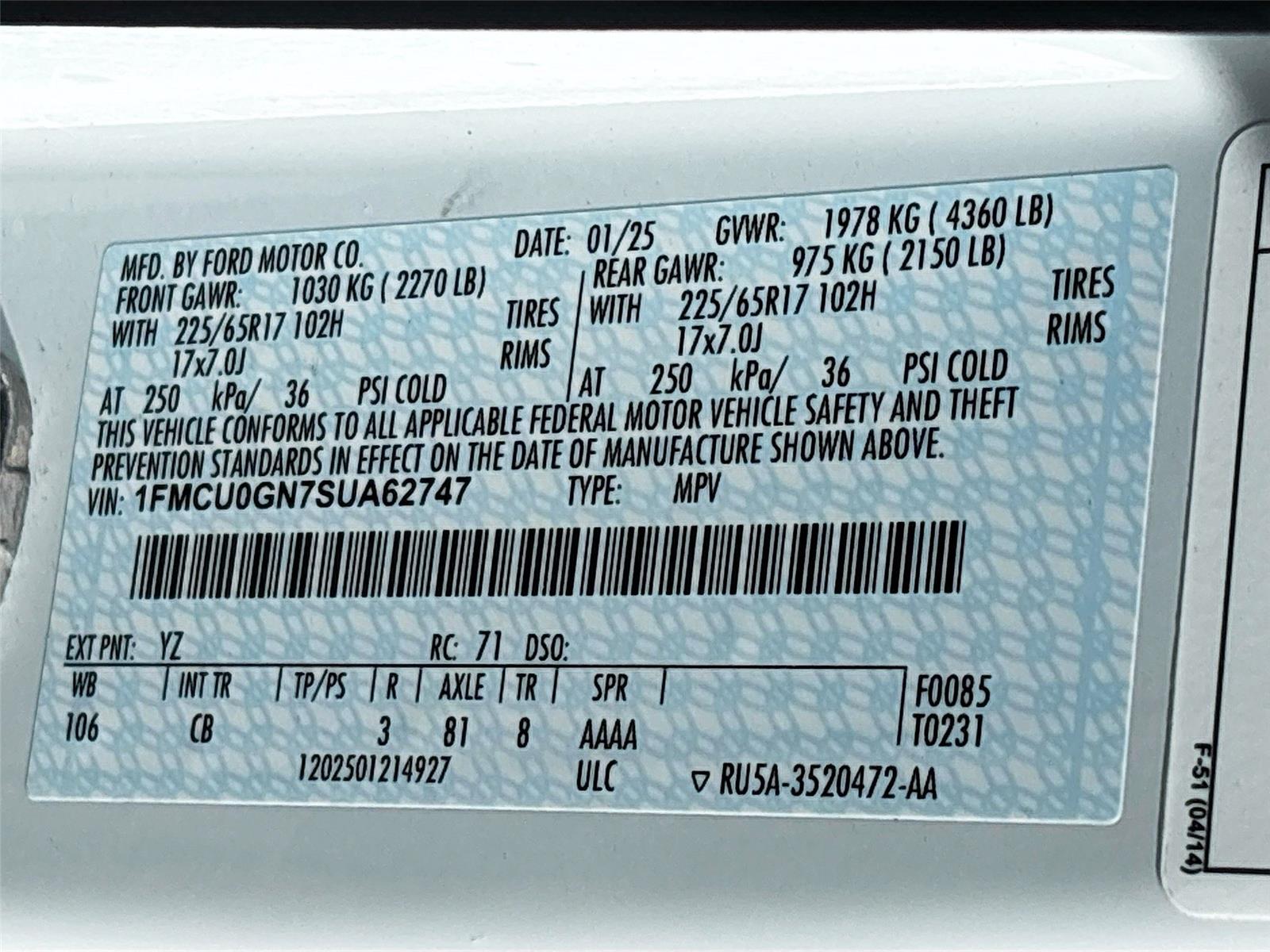 2025 Ford Escape Active