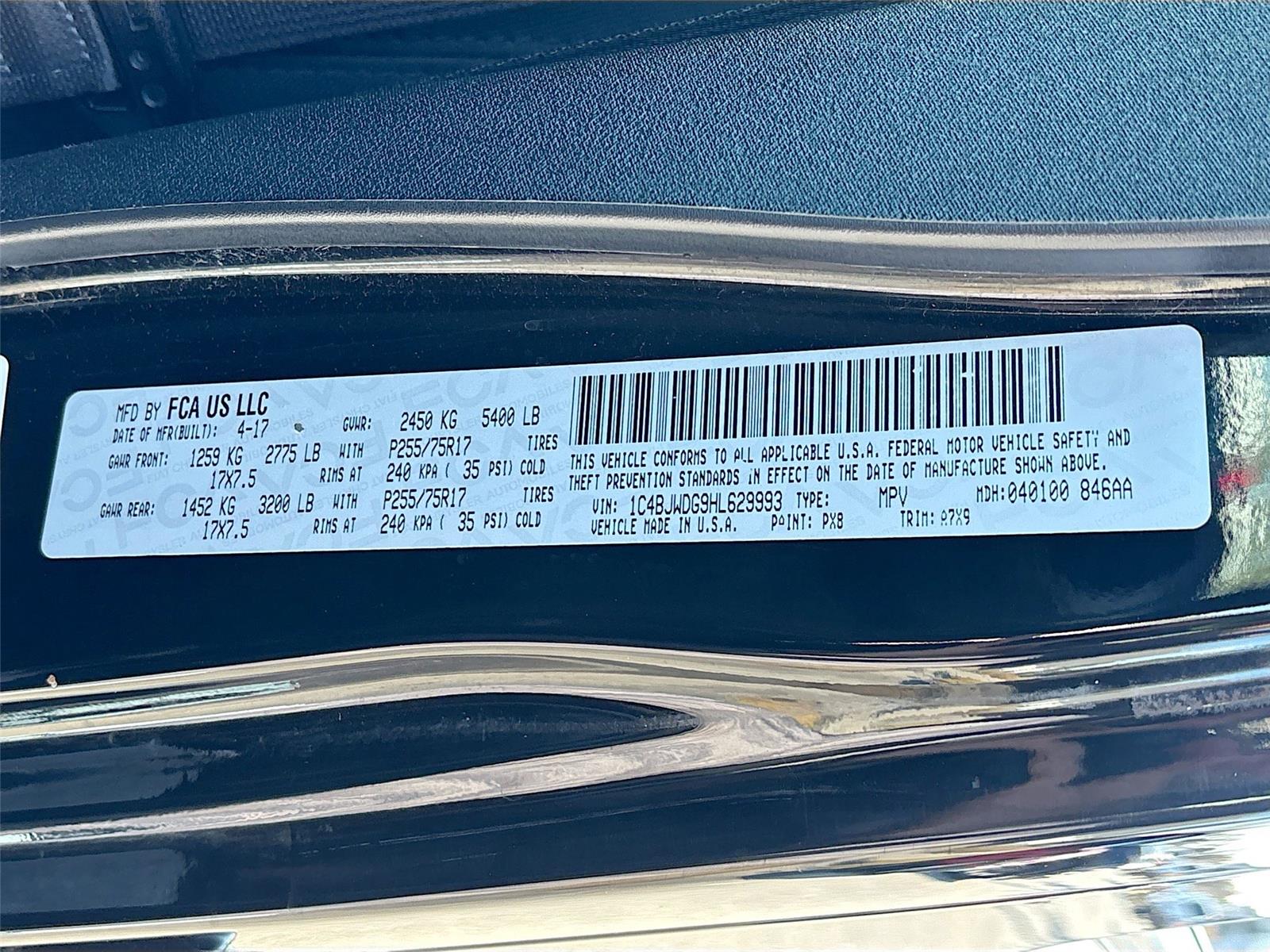 2017 Jeep Wrangler Unlimited Sport