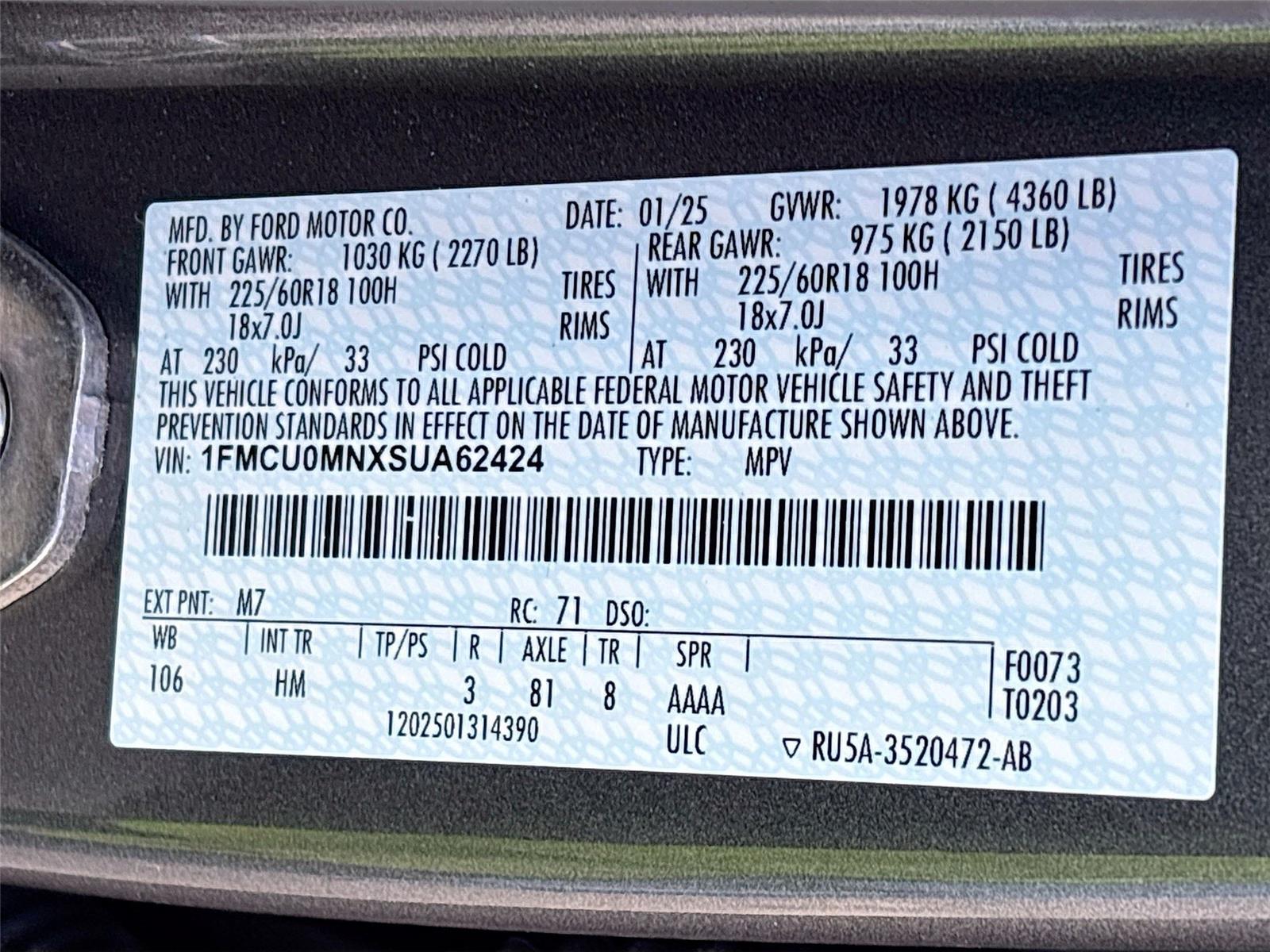 2025 Ford Escape ST-Line