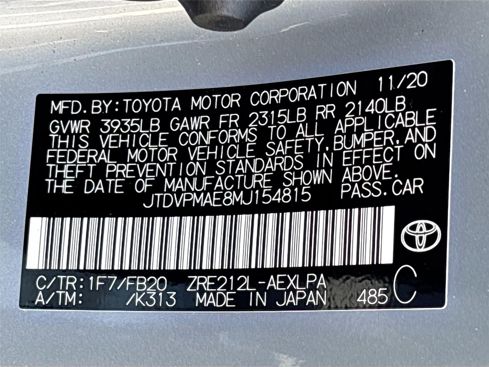 2021 Toyota Corolla LE