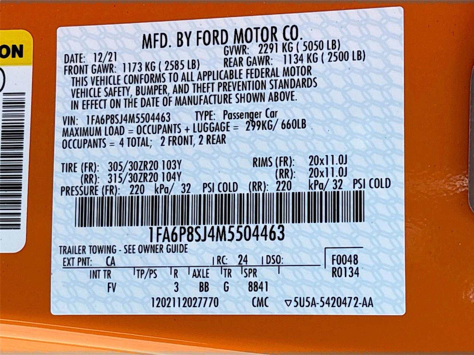 2021 Ford Mustang Shelby GT500