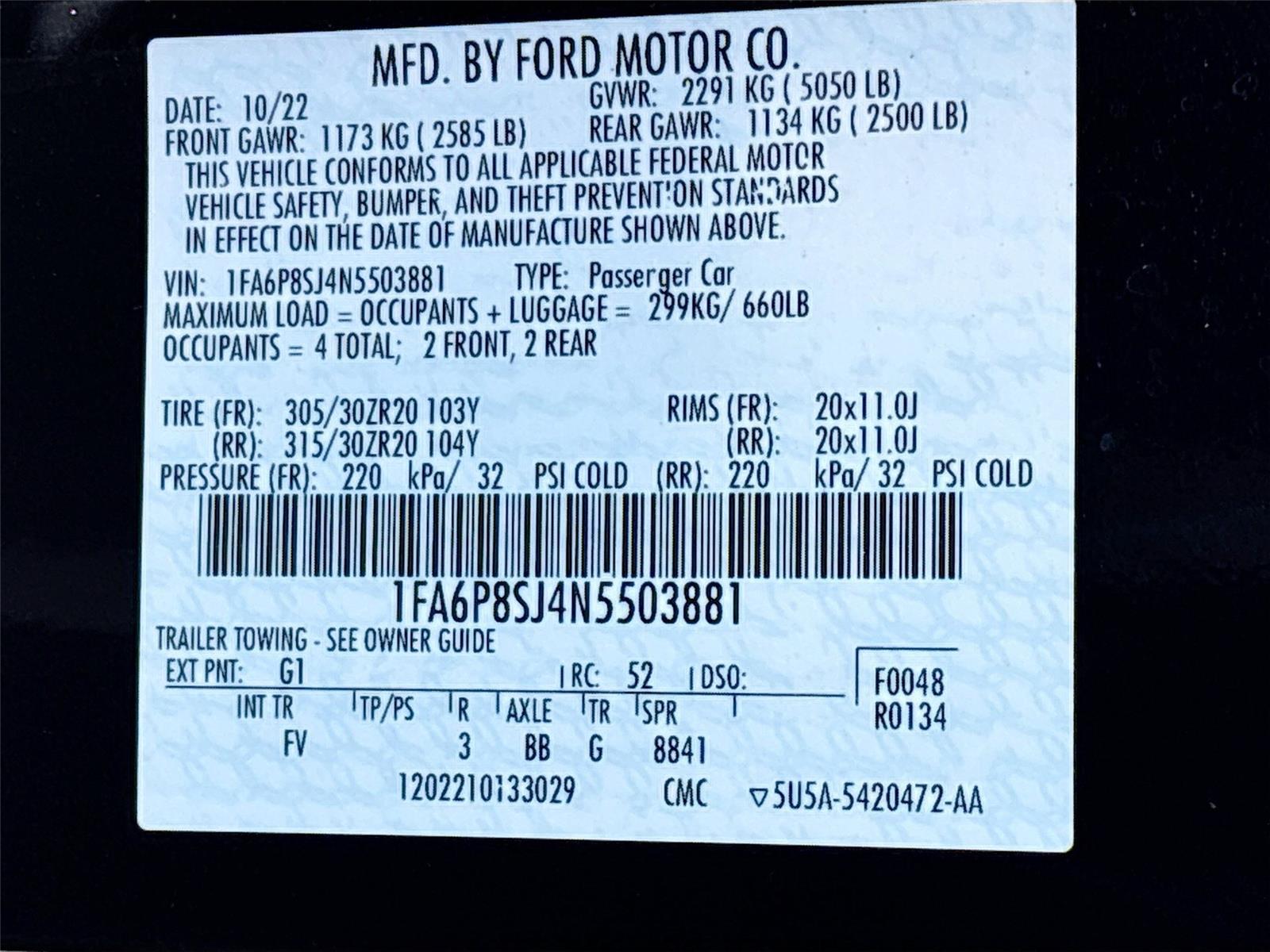 2022 Ford Mustang Shelby GT500