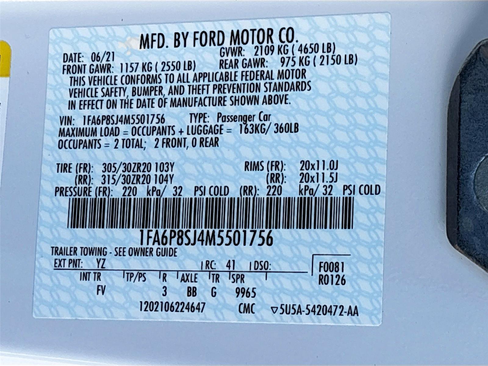 2021 Ford Mustang Shelby GT500