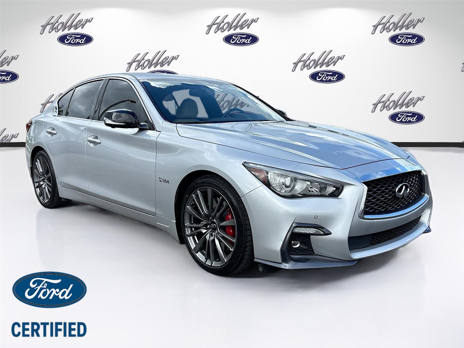 Gray (Liquid Platinum) 2019 INFINITI Q50 Red Sport 400 RWD Sedan Rear-Wheel Drive Automatic
