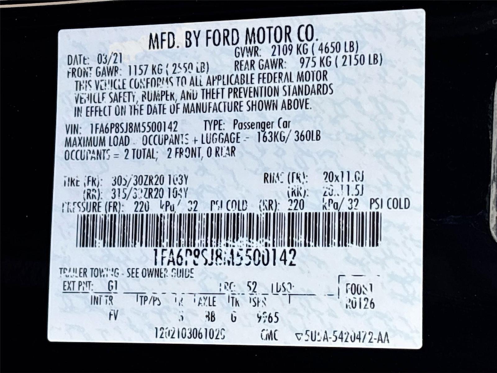 2021 Ford Mustang Shelby GT500