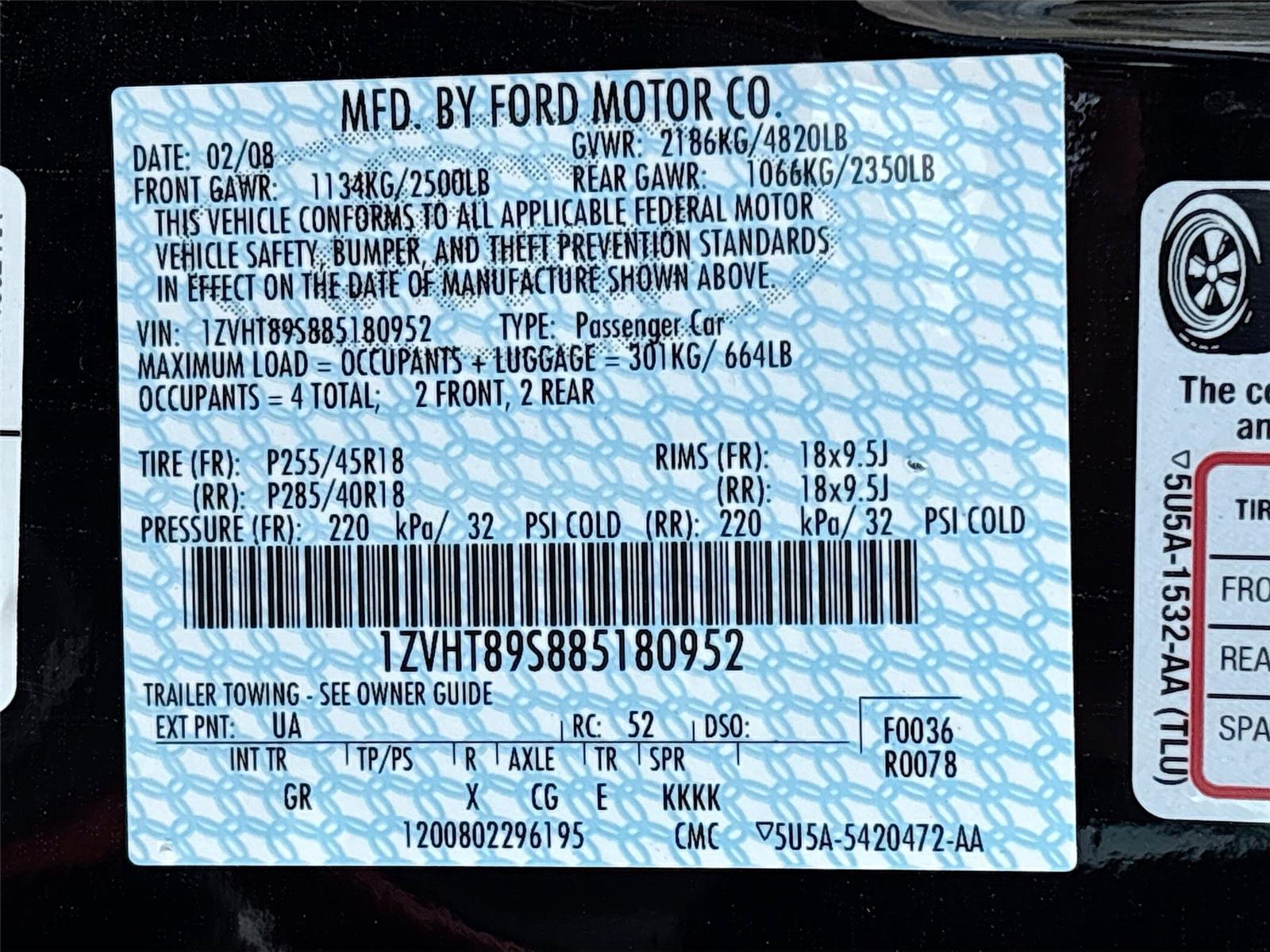 2008 Ford Mustang Shelby GT500