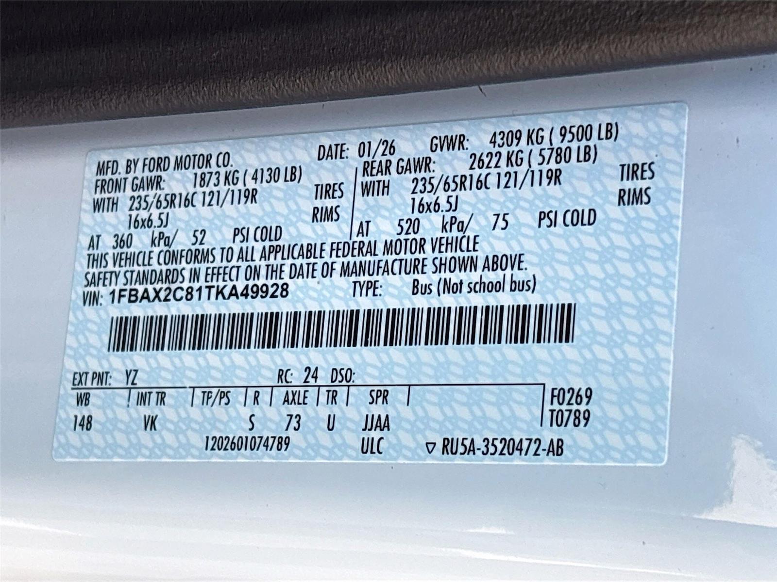 2026 Ford Transit Passenger Wagon XL