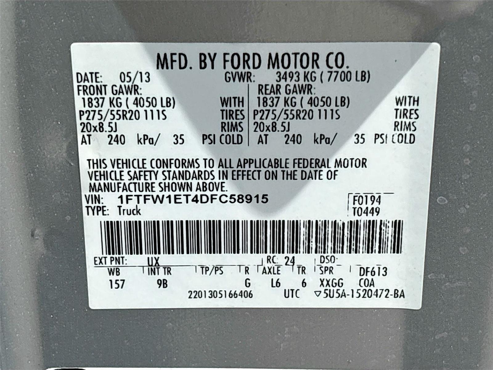 2013 Ford F-150 Platinum