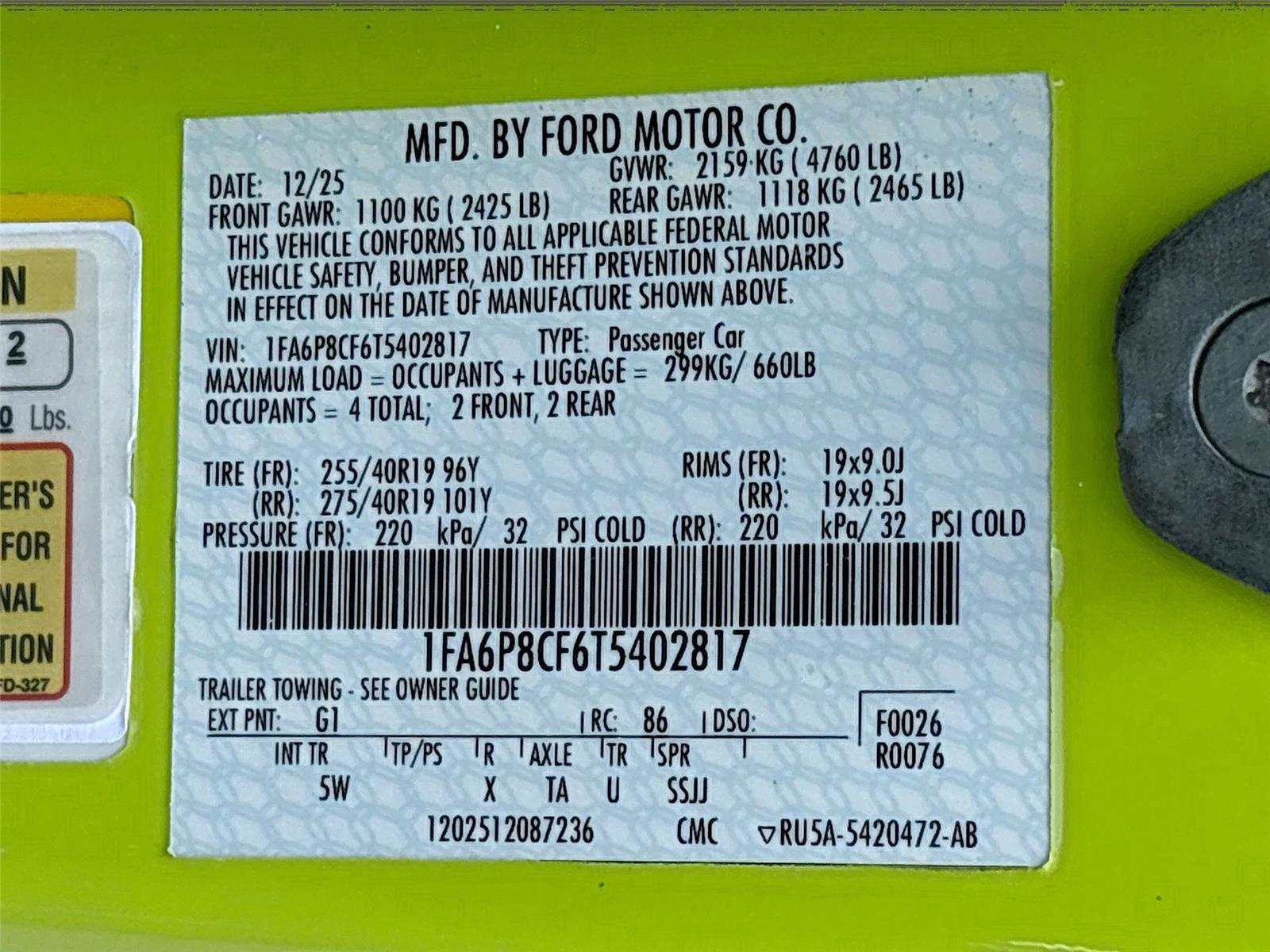 2026 Ford Mustang GT Premium RTR Spec 3